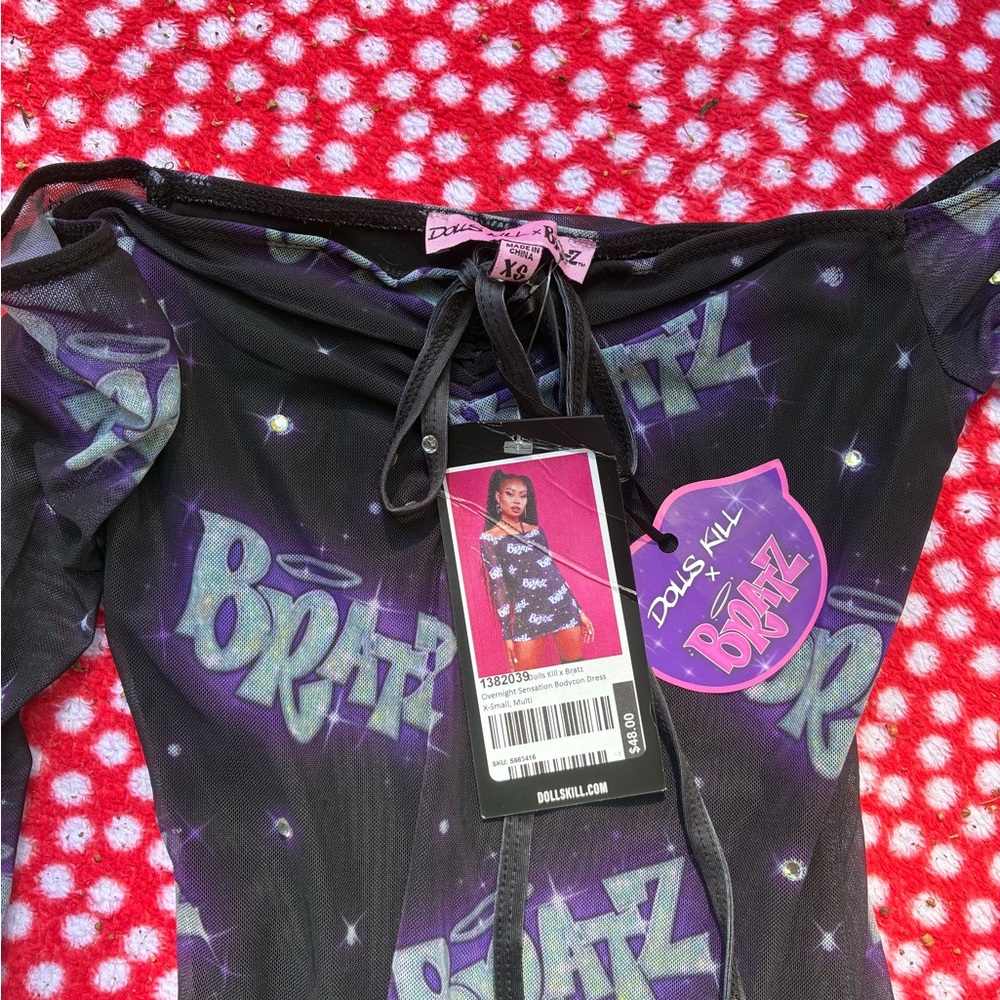 Dolls Kill Bratz Purple Mesh Dress